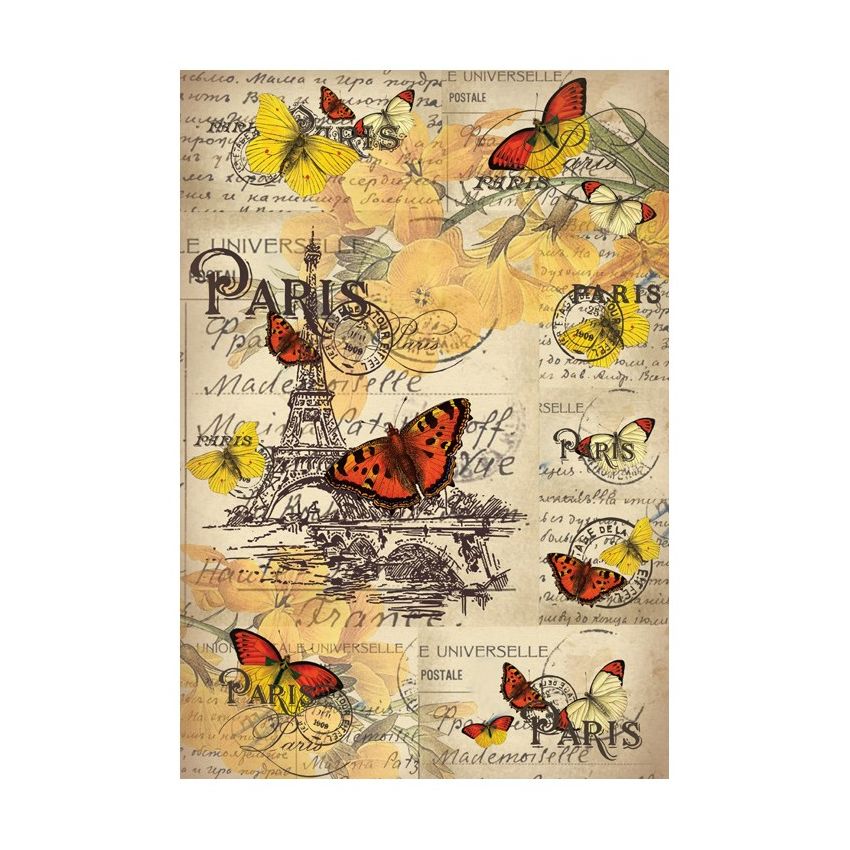 Papel de Arroz MARIPOSAS EN PARIS 30x41cm