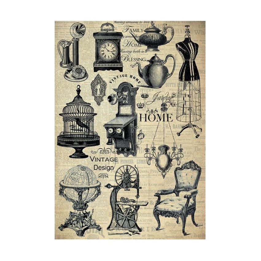 Papel de Arroz HOME VINTAGE DESIGN 30x41cm