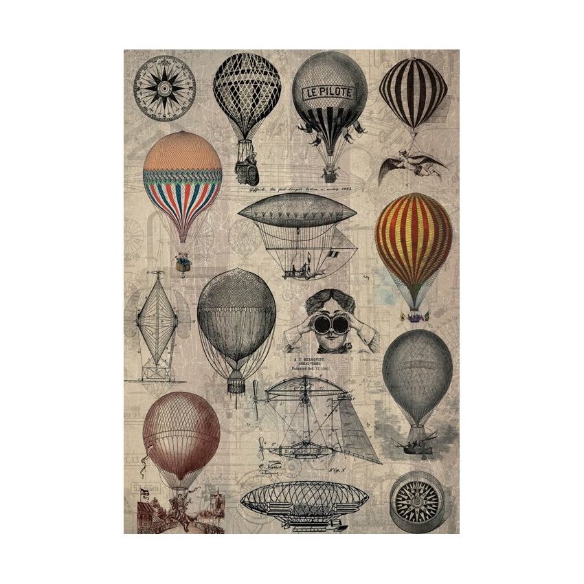 Papel de Arroz GLOBOS AEROESTÁTICOS 30x41cm