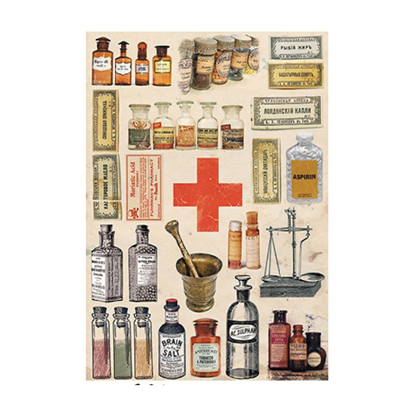 Papel de Arroz Botiquín Vintage 30x41cm