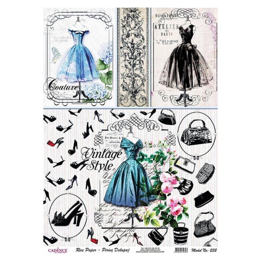 Papel arroz VINTAGE STYLE 30x41cm