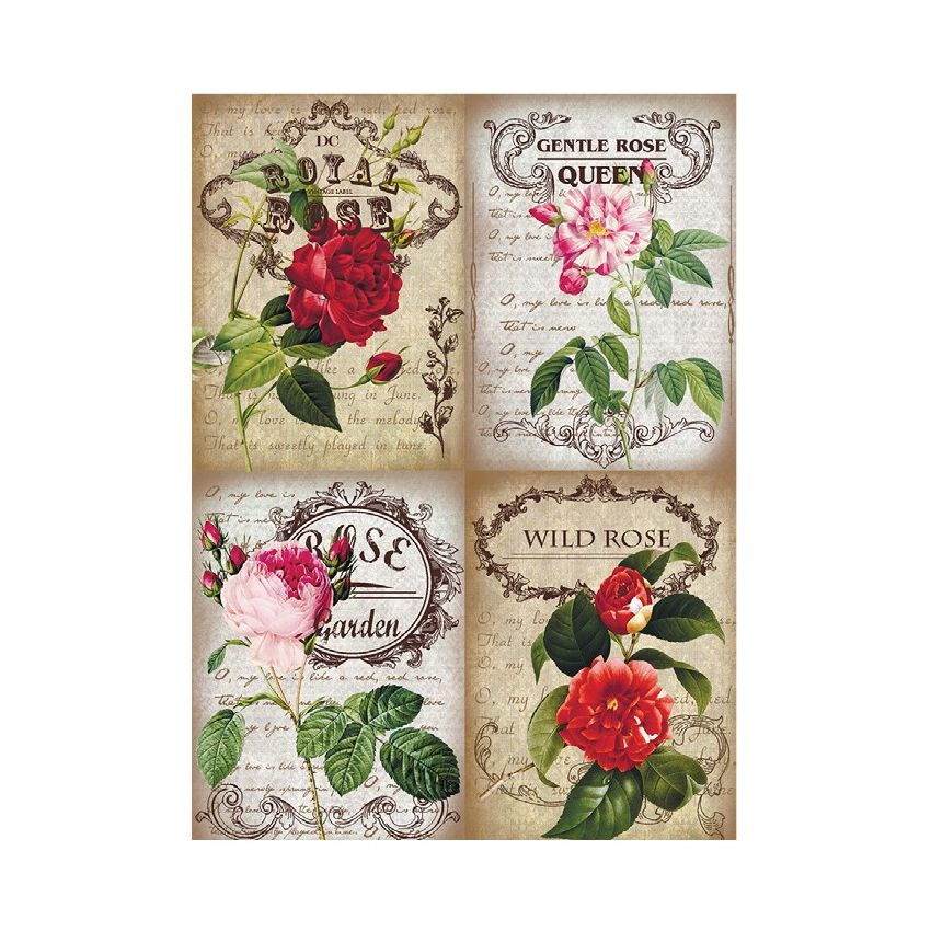 Papel de Arroz WILD ROSE 30x41cm