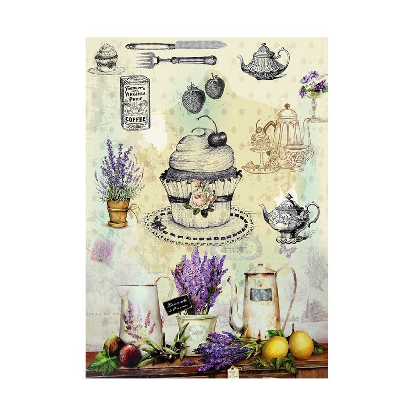 Papel de Arroz PASTEL LAVANDA 30x41cm