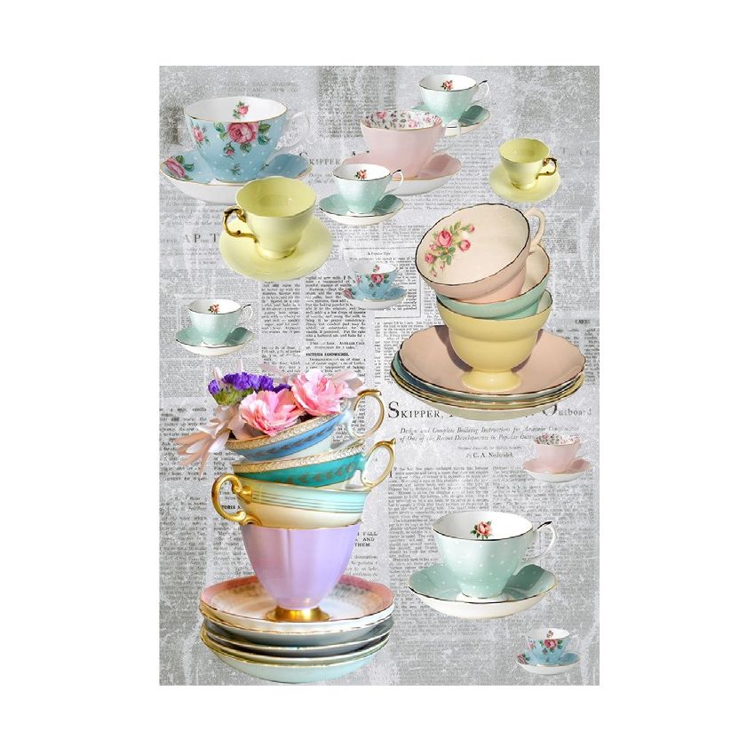 Papel de Arroz TAZAS DE TÉ 30x41cm