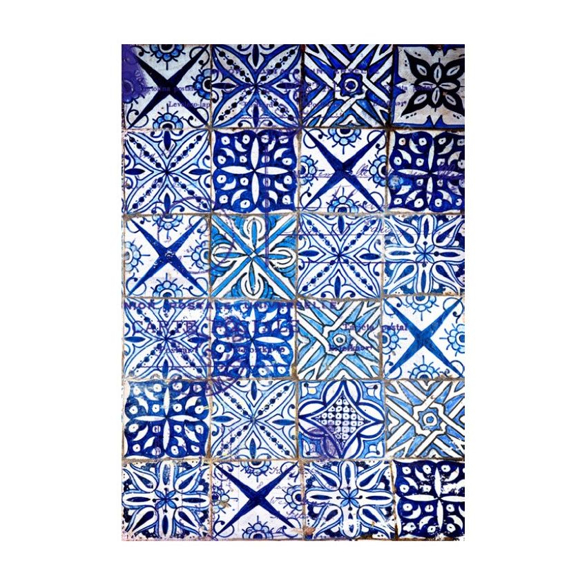 Papel de Arroz Azulejos Azules 30x41cm
