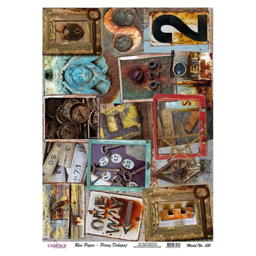 Papel de Arroz OLD THINGS 30x41cm