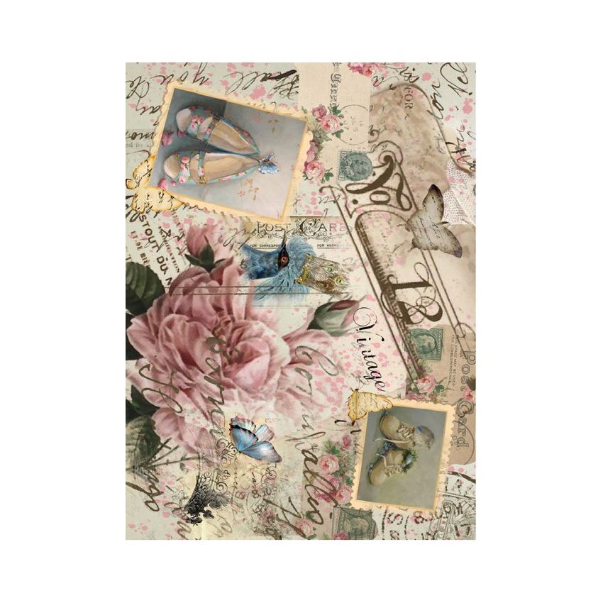 Papel de Arroz SELLO ZAPATITOS 30x41cm