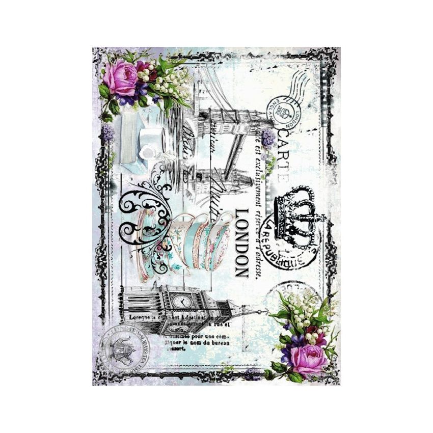 Papel de Arroz LONDON 30x41cm