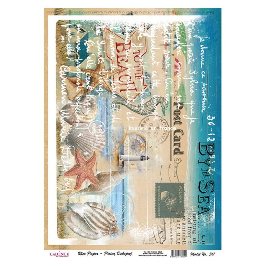 Papel de Arroz BY THE SEA 30x41cm