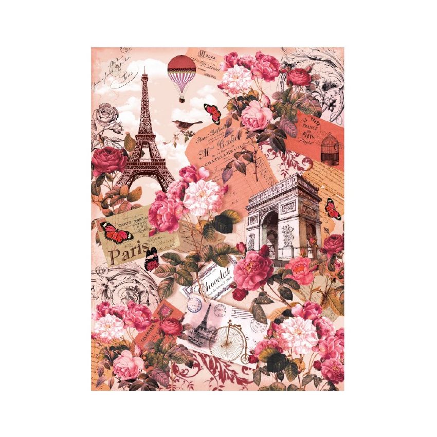 Papel de Arroz PARÍS ROSA 30x41cm