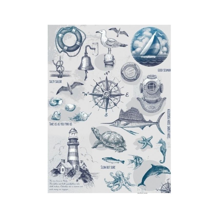 Papel de Arroz ELEMENTOS MARINO 30x41cm