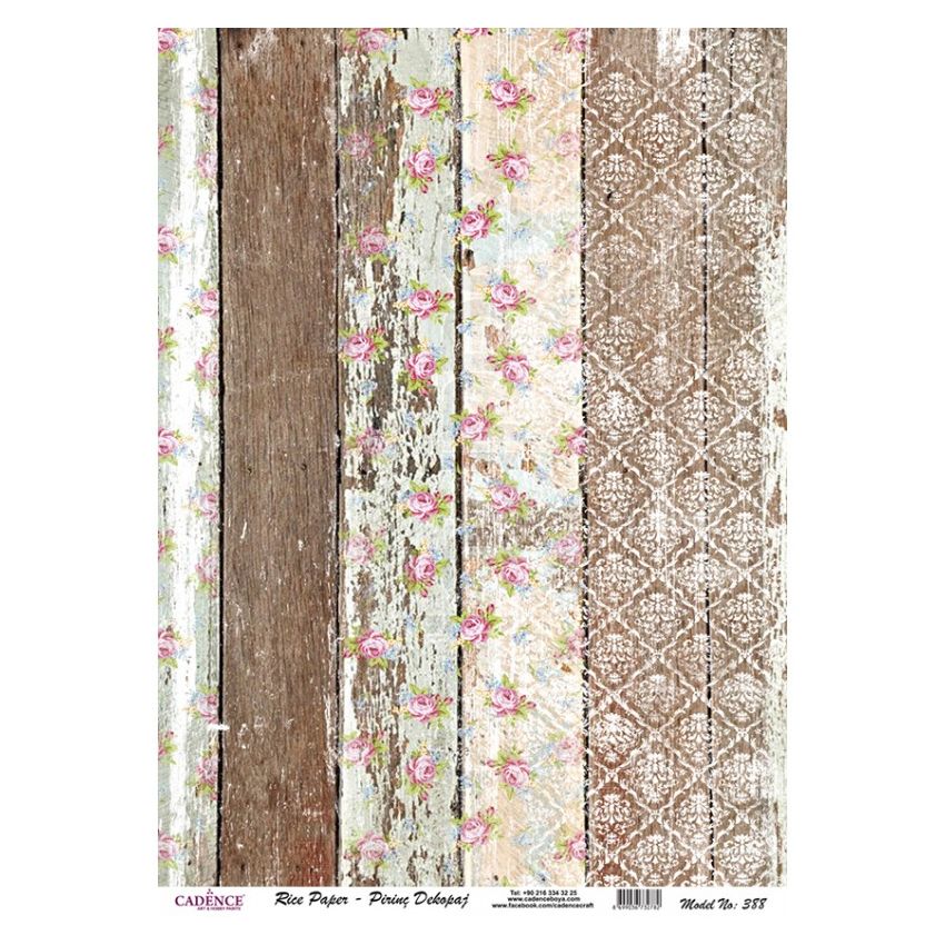 Papel de Arroz MADERA ESTAMPADA 30x41cm