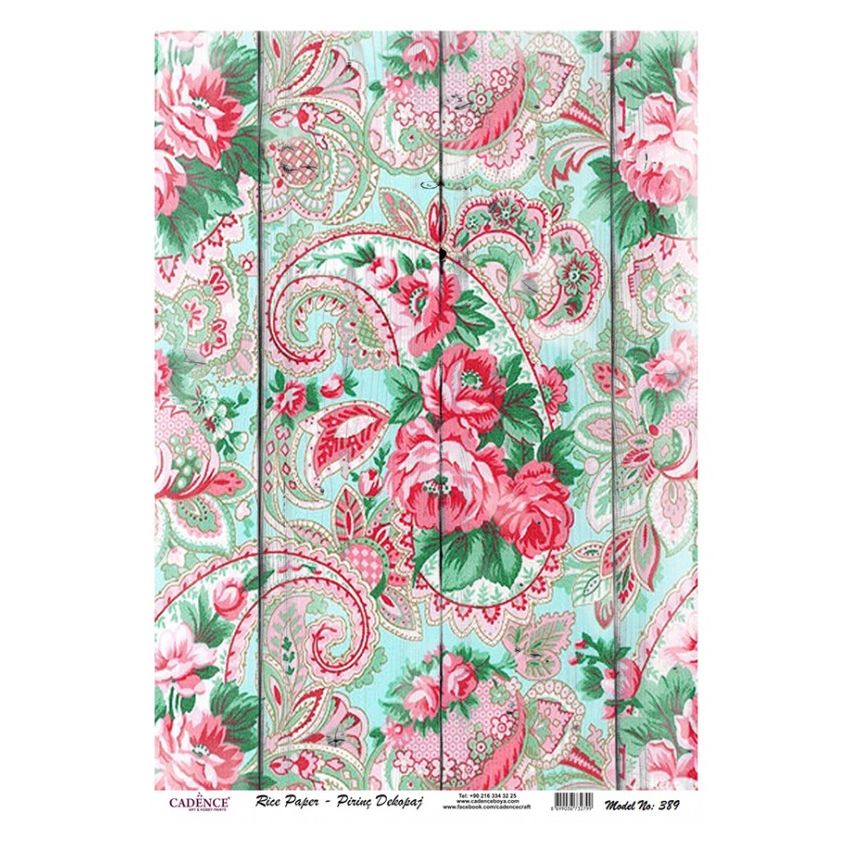 Papel de Arroz PASLEY SOBRE MADERA 30x41cm