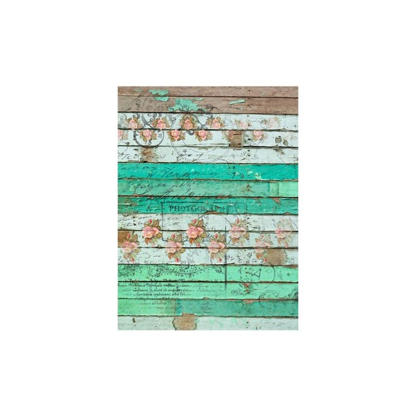 Papel de Arroz MADERA VERDE 30x41cm