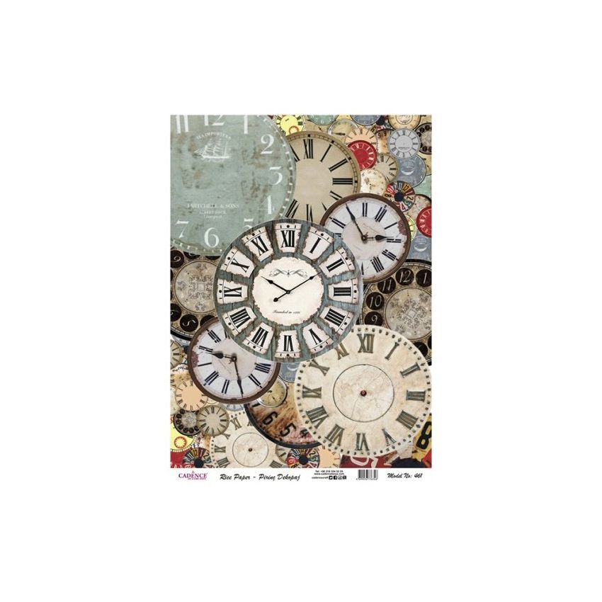 Papel de Arroz ESFERAS RELOJ 30x41cm