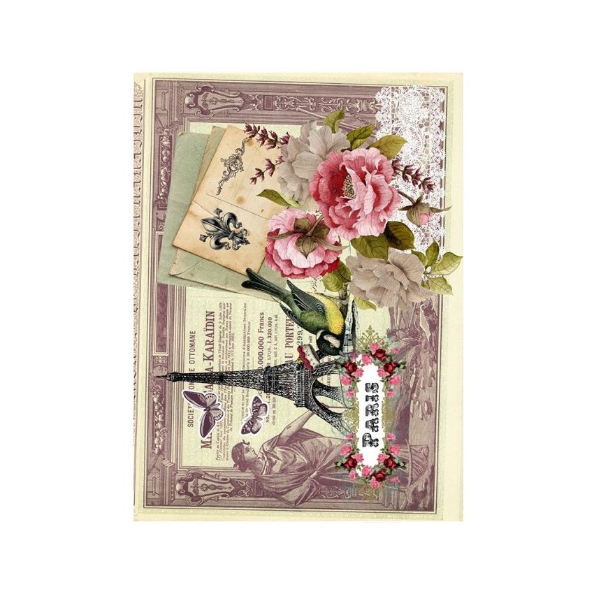 Papel arroz BILLETE PARIS 30x41cm