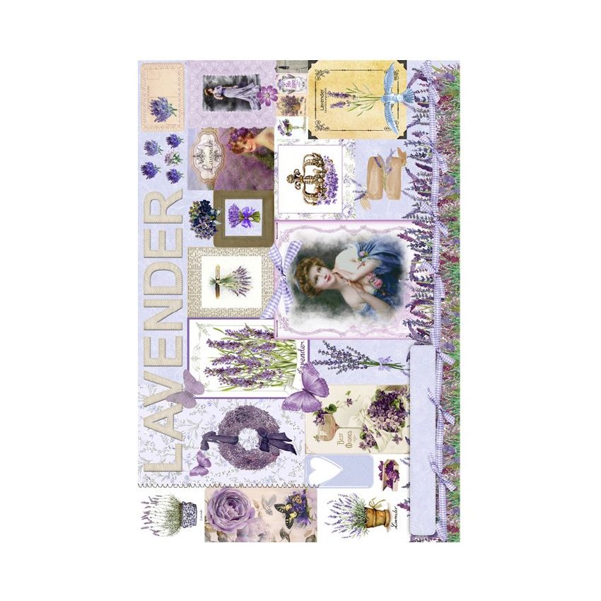 Papel de Arroz LAVENDER 30x41cm