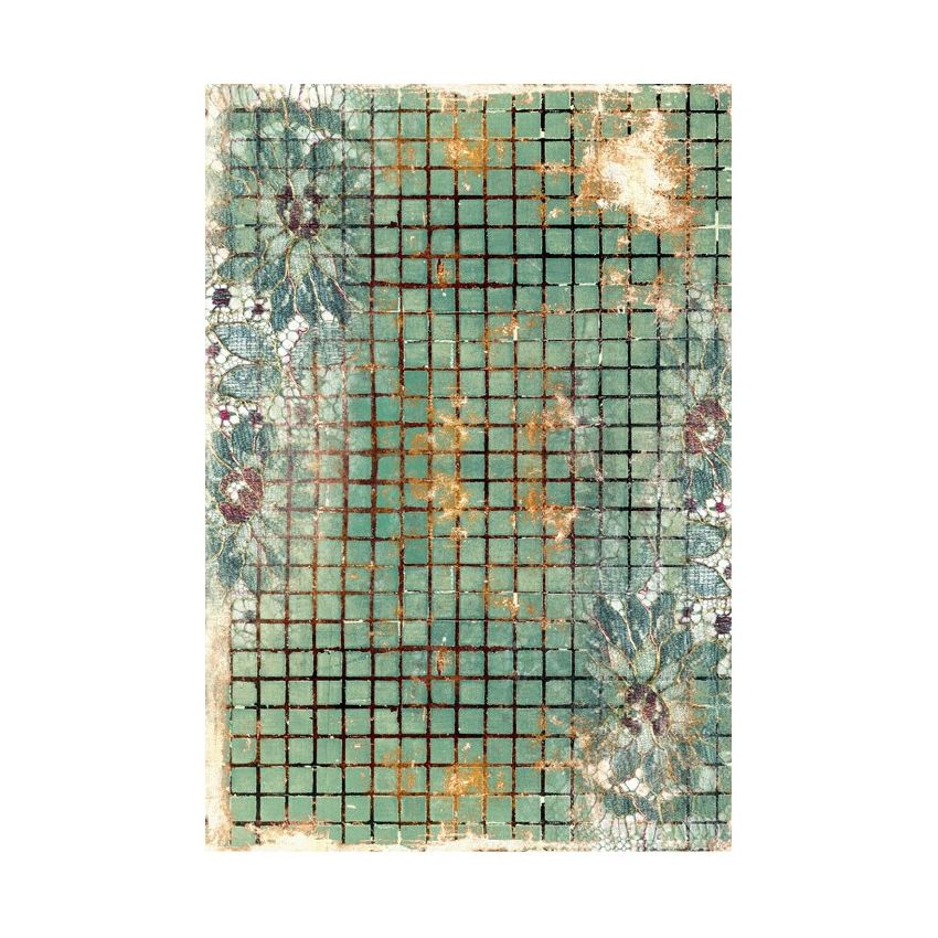 Papel de Arroz TESELAS VERDES 30x41cm