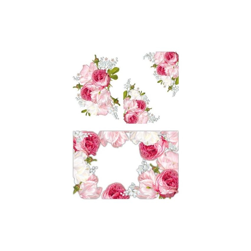 Papel de Arroz ESQUINAS ROSAS 30x41cm