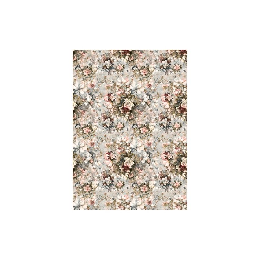 Papel de Arroz FLORES FONDO CLARO 30x41cm