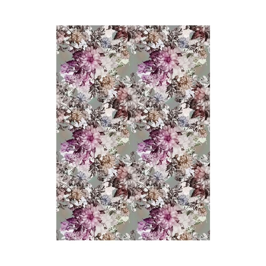 Papel de Arroz FLORES SOBRE FONDO GRIS 30x41cm