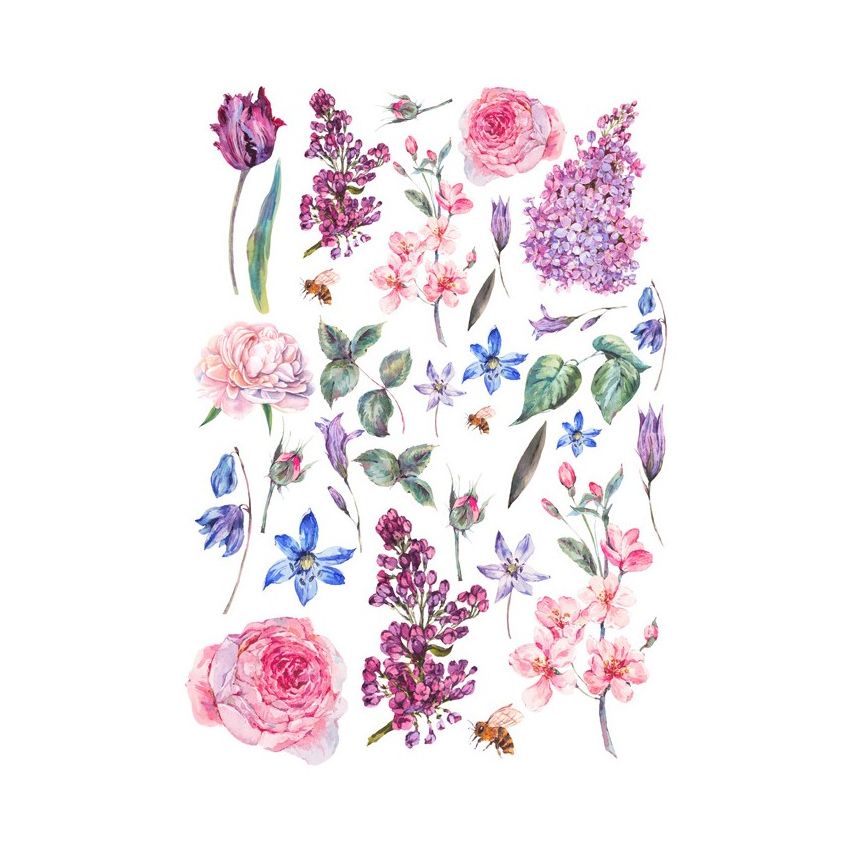 Papel de Arroz FLORES SUELTAS 30x41cm