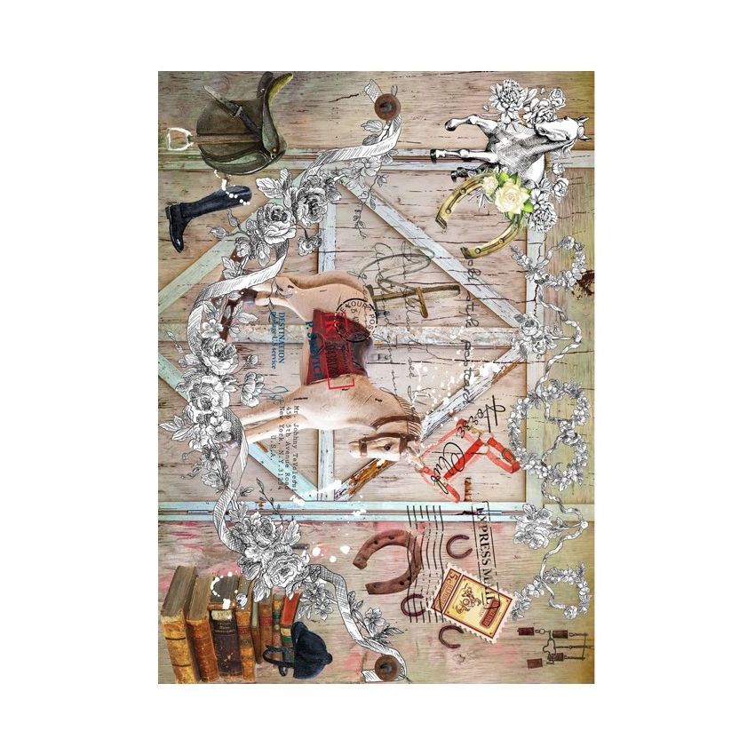 Papel de Arroz CABALLO 30x41cm