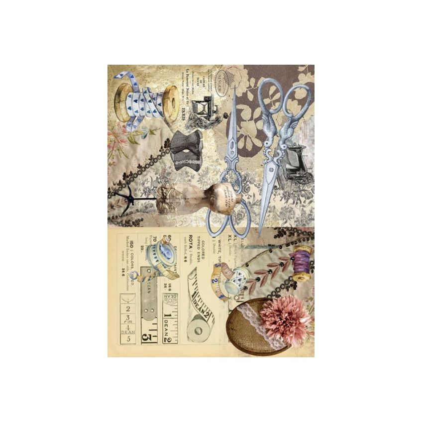 Papel de Arroz COSTURERO VINTAGE 30x41cm