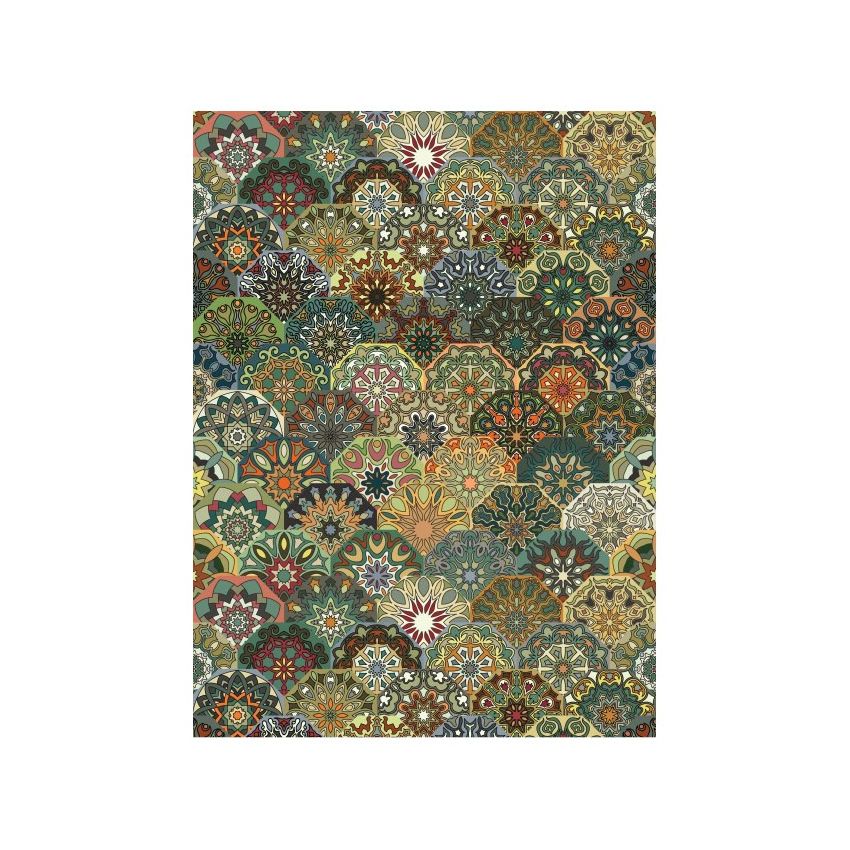 Papel de Arroz ETHNIC HEXÁGONOS VERDES 30x41cm