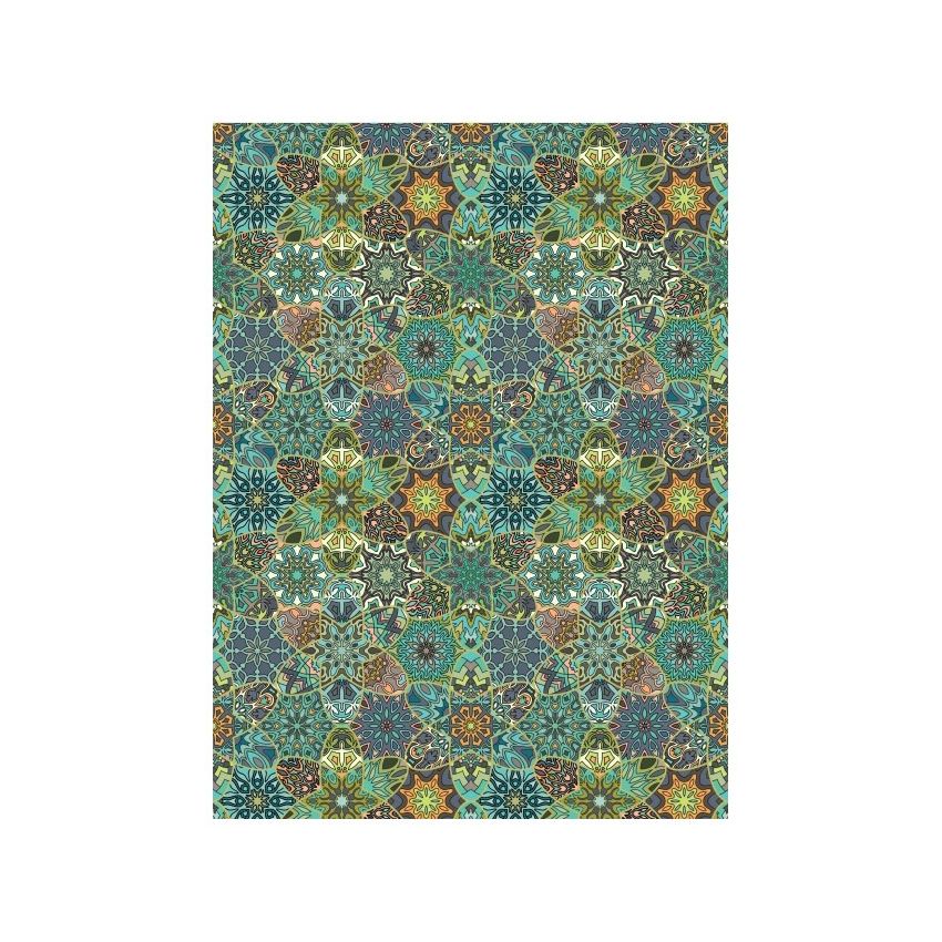 Papel de Arroz ETHNIC ESTRELLAS TURQUESA 30x41cm