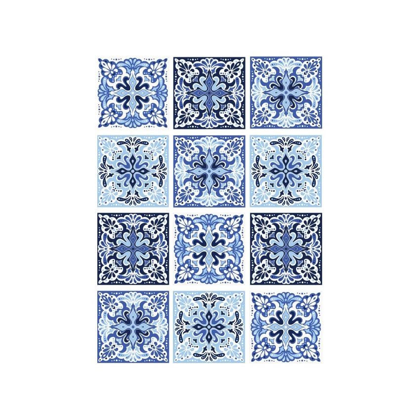 Papel de Arroz TILES BALDOSAS AZUL 30x41cm