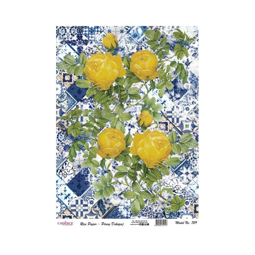 Papel de Arroz COLLAGE FLORES 30x41cm