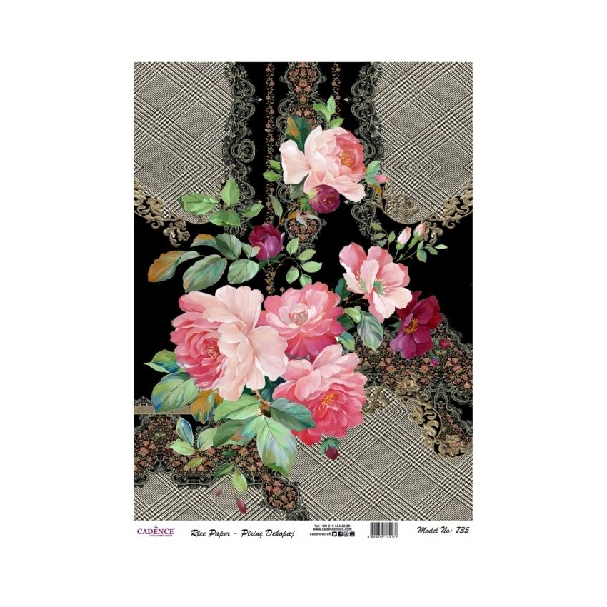 Papel de Arroz COLLAGE FLORES 30x41cm