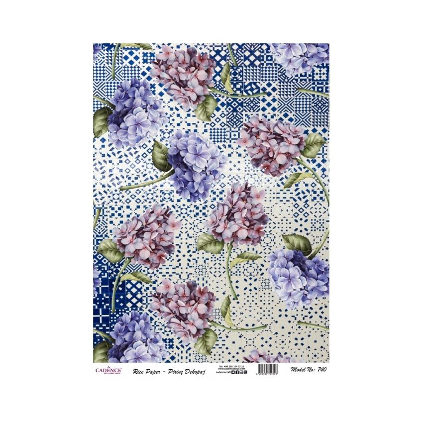 Papel de Arroz COLLAGE FLORES 30x41cm