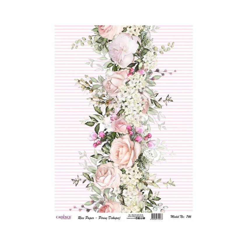 Papel de Arroz COLLAGE FLORES 30x41cm