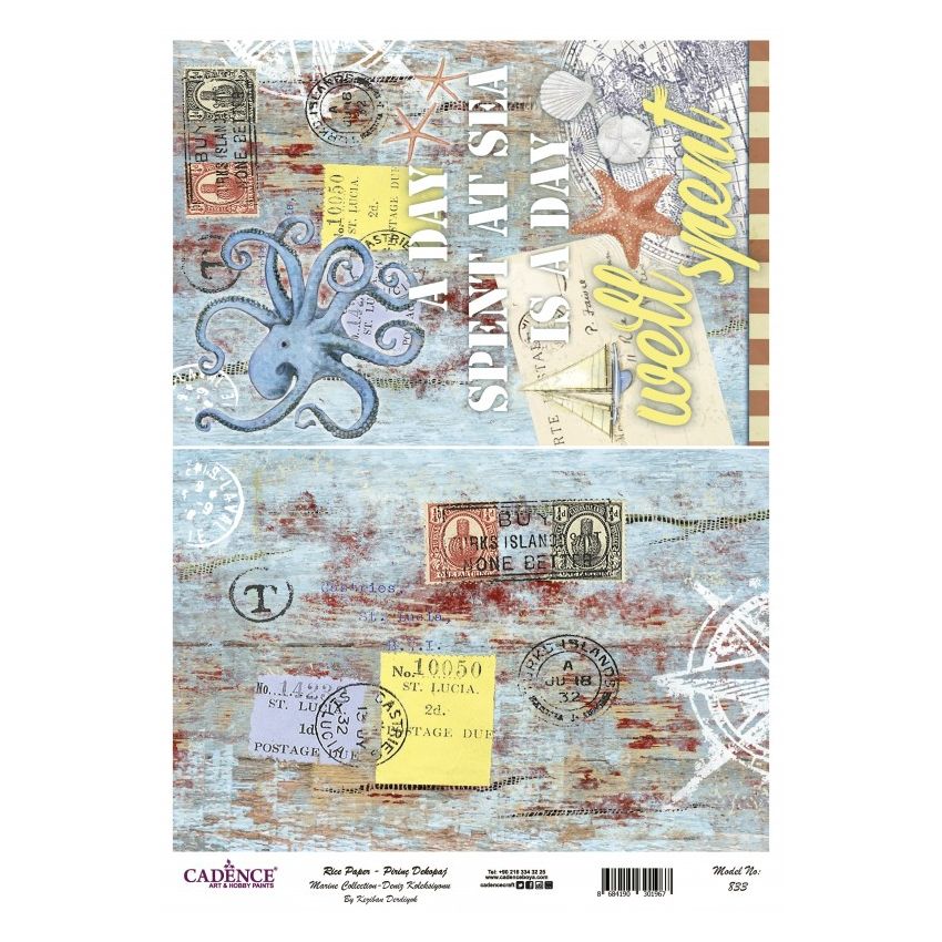 Papel arroz Cadence A3 Nº 833