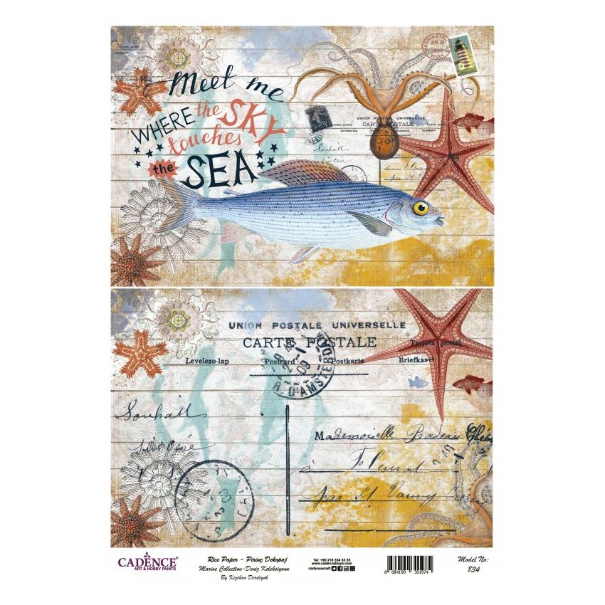 Papel arroz Cadence A3 Nº 834