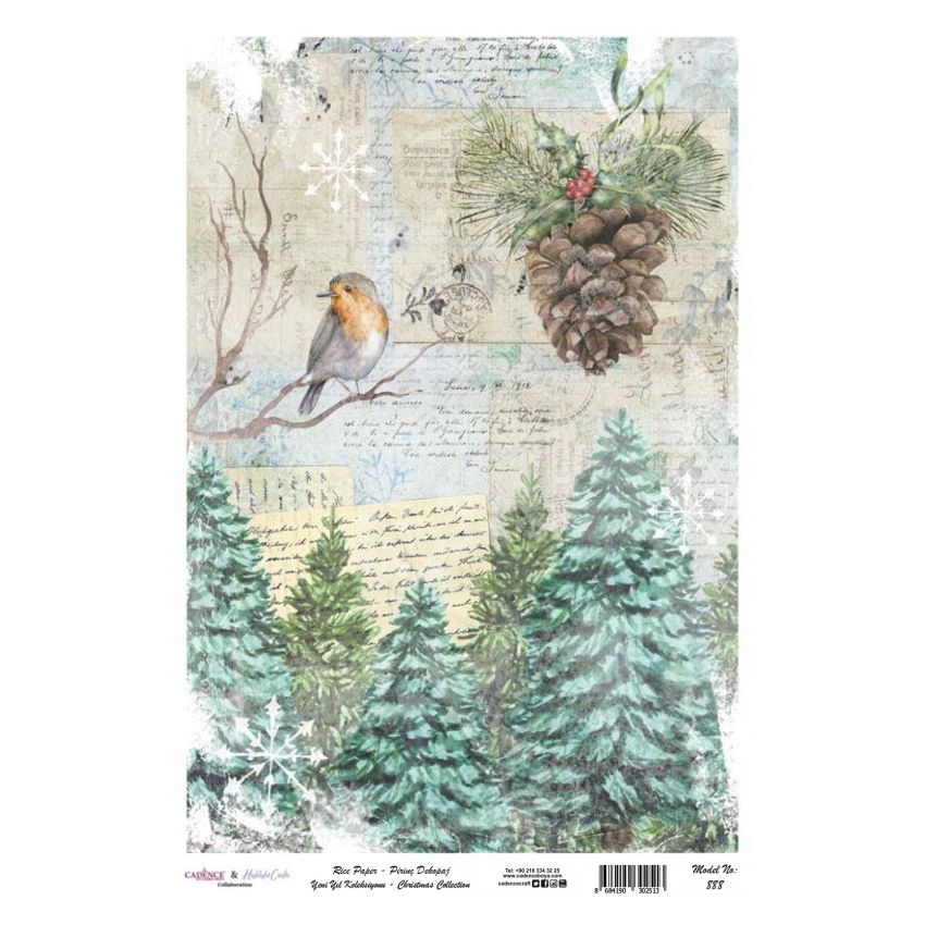 Papel arroz Cadence A3 Nº 888