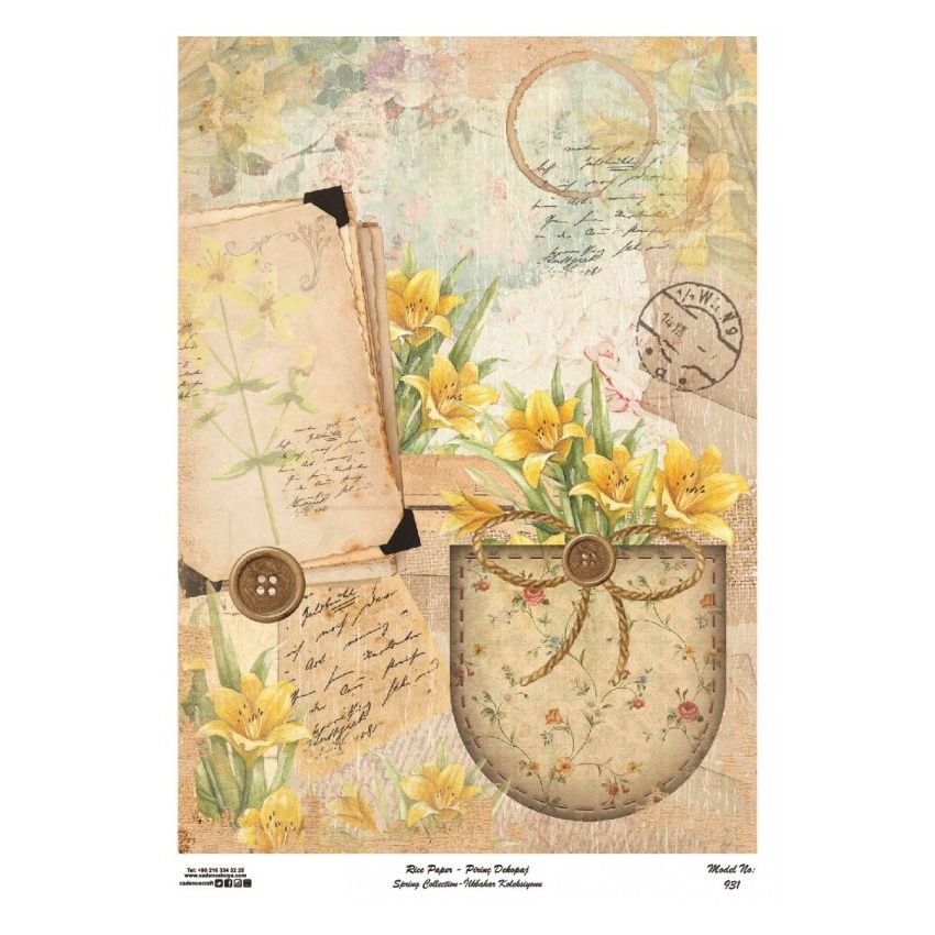 Papel arroz Cadence A3 Nº 931