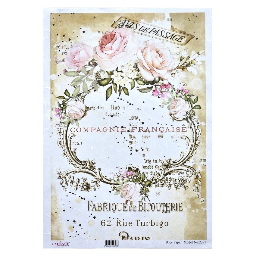 Papel Arroz CADENCE DreamArt A3