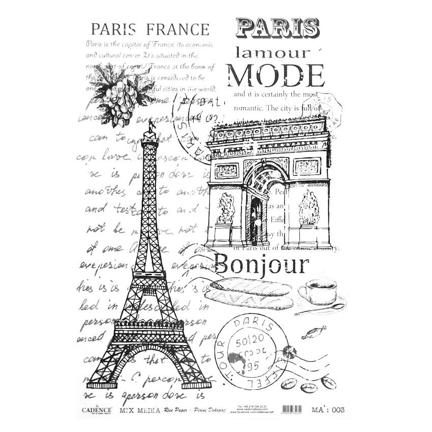 Papel de Arroz PARIS 1 30x41cm