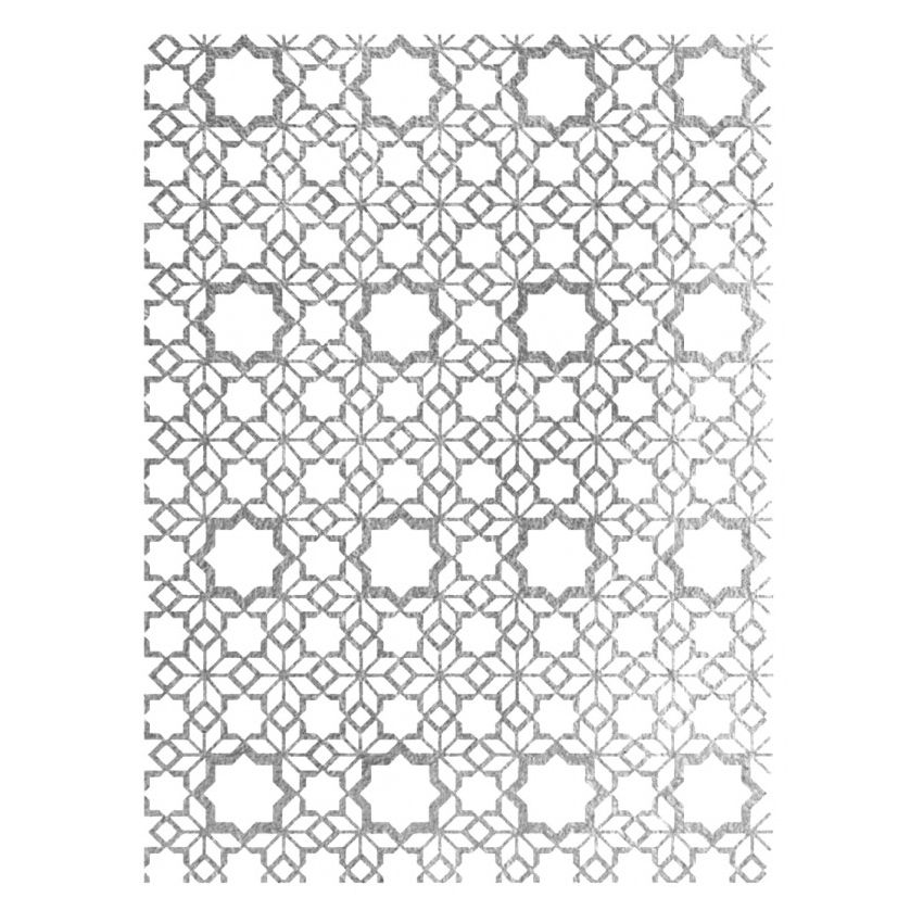 Papel de Arroz Fondo PLATA MOSAICO ESTRELLA 30x41cm