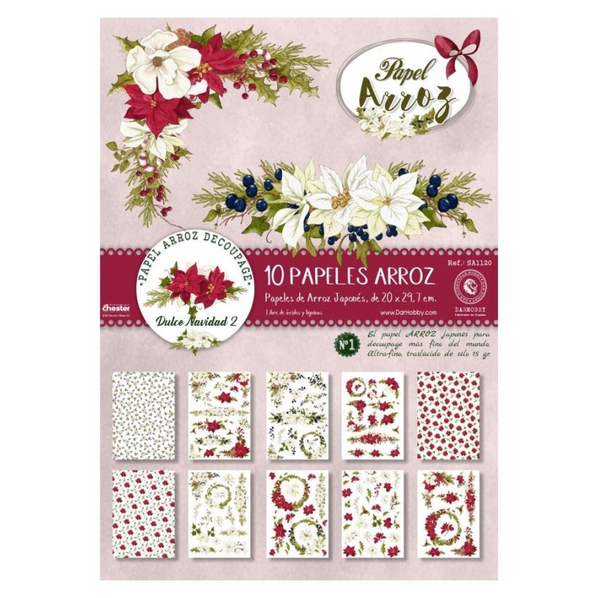 Set DULCE NAVIDAD 2 Papel Arroz Soft A4